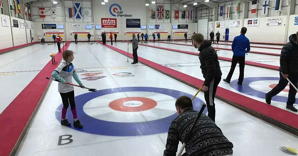 Young curlers on the ice